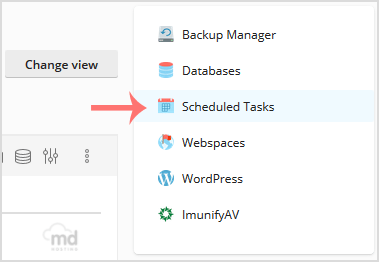 How to update the email address of a Scheduled Task in Plesk?