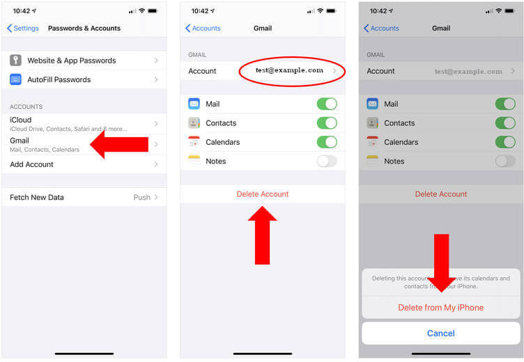 remove-account Remove account iOS